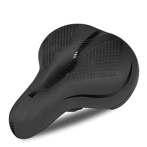 Sièges VTT : hclshops Selle de vélo confortable pour VTT - Large coussin de selle avec sangle réfléchissante - Absorption des chocs - Couleur : type A