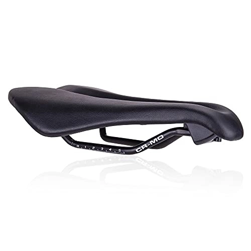 Sièges VTT : hclshops Selle de vélo ergonomique pour VTT - Design à nez court - Large et confortable - 146 mm - Selle creuse ultra légère - Noir