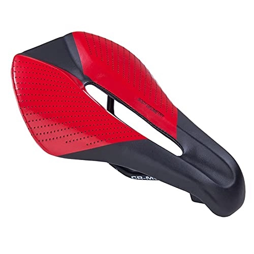 Sièges VTT : HIXISTO Selle VTT，Selle De VéLo Selle de Bicyclette Hommes Triathlon Selle Large VTT Selle VTT Selle Hollow Confortable Selle Selle (Color : Red)