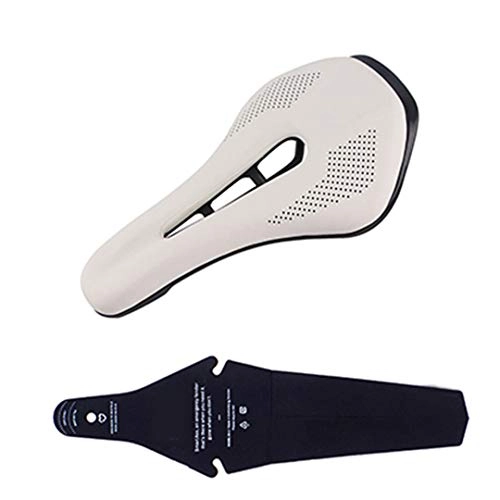 Sièges VTT : HOISSPENS Ultralger Route Selle Souple vlo Selle Confort Selle VTT VTT Selle Coussin Course vlo Seat vlo Partie White with fenders