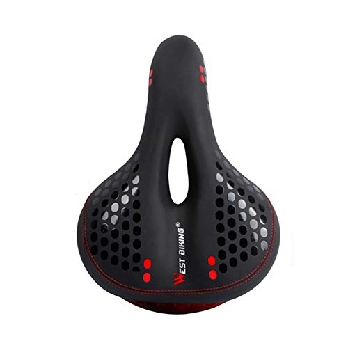 Sièges VTT : Housses De Selle Vélo Selle Velo Gel Selle VTT Confort Homme Couvre Selle Gel Selle VTT Femme for Velo Femme Velo VTT Homme VTT Vélo Vã©Los Elliptiques Black Red, 1