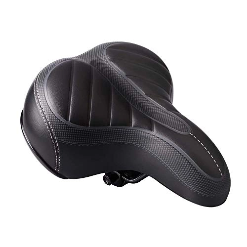 Sièges VTT : HUSZZM 1Pcs Bike Seat Selle Velo Gel en Cuir Ergonomique Selle VTT avec Antichoc à Ressort pour Vélos Vélos VTT Petits Vélos Électriques 24 x 19cm