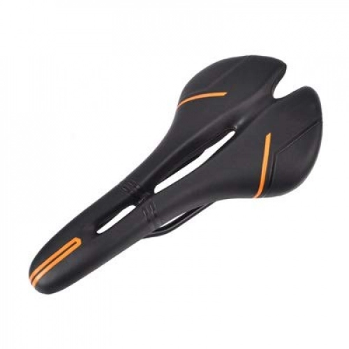 Sièges VTT : JNXFUZMG Montagne siège VTT Selle de vélo de Course Vélo Seat Route Selle Grand Ouvert Adulte Souple à vélo Selle pièces de vélo (Color : Orange)