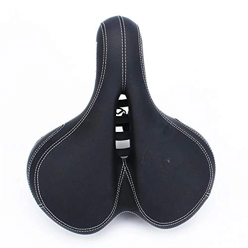 Sièges VTT : KDOQ Siège de vélo élargi Antichoc épaississement Selle de vélo électrique Coussin de vélo de Route Siège de vélo Confortable et Respirant pour VTT, etc. (Color : Black, Size : One Size