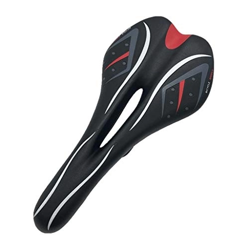 Sièges VTT : KELITE Selle PU vélo Groove Soft Design et Respirante Accessoires Vélo VTT Montagne Vélo Route (Color : Black)