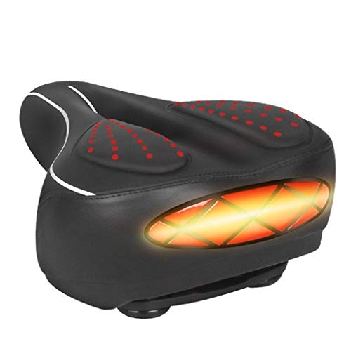 Sièges VTT : KPPONG Selle de Vélo Adulte Silicone Creux VTT Siège Coussin AVCE Lampe Ressort Antichoc Antidérapant Confort Respirant Route Montagne Cyclisme Bicyclette