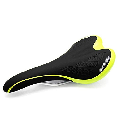 Sièges VTT : KQP Selle De Vélo VTT Vélo Siège Avant Selle Soft Comfort Coussin Ergonomique Respirant Siège De Selle Convient à La Plupart des Types De Vélos (Size:Onesize; Color:Black&Green)