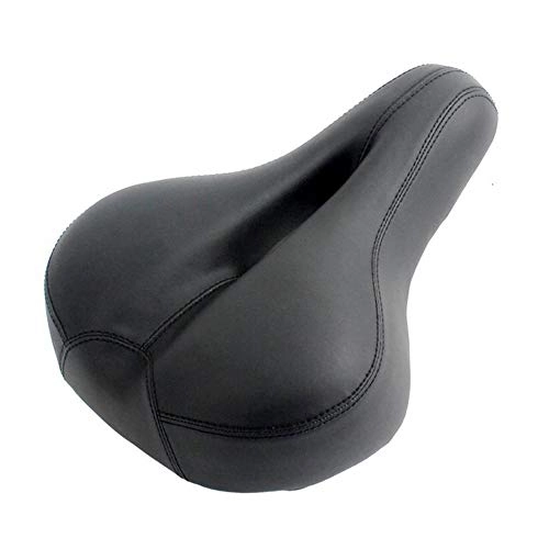 Sièges VTT : KUAI Selle Vélo avec Coussin Large, Ventilation dans Le Trou Central, Conception Balle Amortissante Douce Et Confortable, Conduite Confortable, Selle Vélo en Polyuréthane, Noir