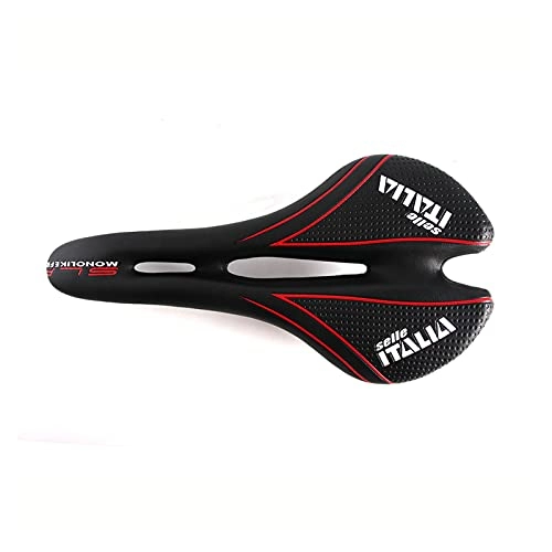 Sièges VTT : LAKYT Selle de vélo Selle de vélo de vélo de VTT Selle à vélo Ultra-léger Ergonomique Confortable Wave Road Selle Selle Selle Vélo Cyclisme Siège de vélo (Color : Black Red)