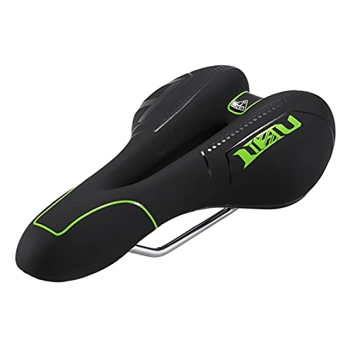 Sièges VTT : LAKYT Selle de vélo Selle à vélo Doux Confortable Coussin Respirant de la Selle de vélo de Montagne VTT Selle à vélo de vélo en Silicone Siège de vélo (Color : Green)