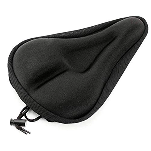 Sièges VTT : LDPAB Black Silica Gel Mountain Bike Seat Cover Comfort Cushion Absorbing Shock Bicycle Seat Cover Thickening Saddle  Straight Slot
