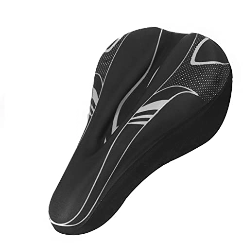 Sièges VTT : LHSJYG Selle VTT, Selle de vélo Couvre-Selle de vélo Hommes Femmes MTB Cycle de la Route Soft Vélo Soft Couverture (Color : Silver B)