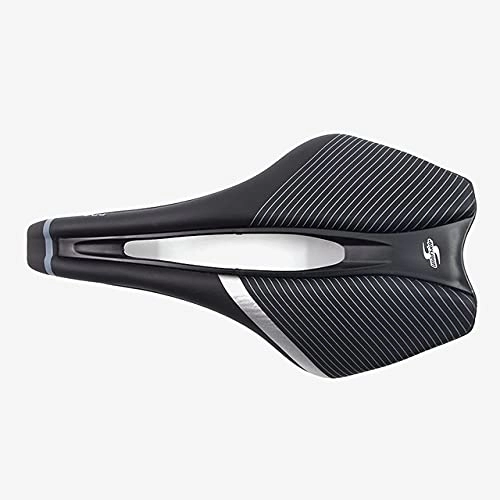 Sièges VTT : LHSJYG Selle VTT, Selle de vélo Selle de vélo pour Hommes Femmes Road MTB Mountain Vélo Selle Lightweight Cycling Course Race (Color : Black Silver)