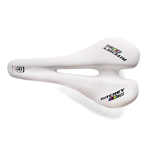 Sièges VTT : LHSJYG Selle VTT, Selle de vélo Selle à bicyclettes de la Route Route Selle à vélo Respirant VTT Respirant à vélo Confortable Cyclisme Coussin d'étiquette (Color : White)