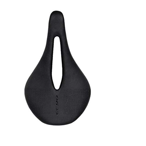 Sièges VTT : LIANYG Selle De VéLo en Fibre de Carbone en Cuir VTT Route Selle Confort Montagne Vélo Noir Vélo Seat Coussin vélo accesseur Pad 334 (Color : Black)