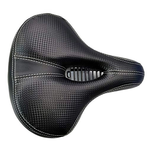 Sièges VTT : LIANYG Selle De VéLo Grand Vélo Vélo Selle Thicken vélo VTT siège Creux vélo Coussin éponge Douce vélo à vélo Selle 334 (Color : Black)