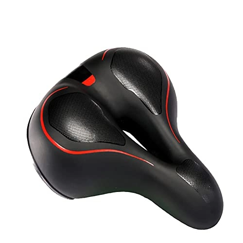 Sièges VTT : LIBAITIAN vélo Selle Gel VTT Mousse pour Ergonomique Selle de vélo épaississement de la Mousse à mémoire de Forme avec feu arrière, étanche, Doux, Respirant, VTT adapté, la Plupart des vélos