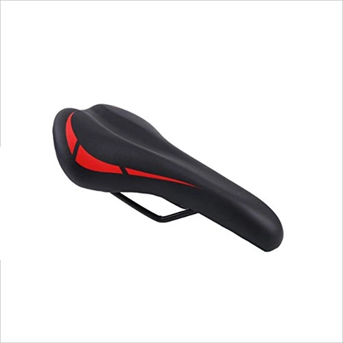 Sièges VTT : Liergou Selle VTT Coussin de siège de vélo Unisexe Confortable. Selle de vélo de Montagne Absorbant Les Chocs et Respirante. (Couleur : Rouge)