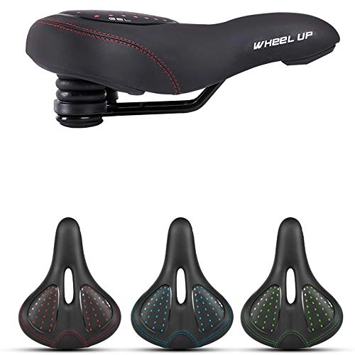 Sièges VTT : Liergou Selle VTT Selle de vélo Confortable pour Selle Extra Large et rembourrée pour Personnes âgées, Remplacement de Selle de vélo Confortable pour Hommes et Femmes (Couleur : Rouge)