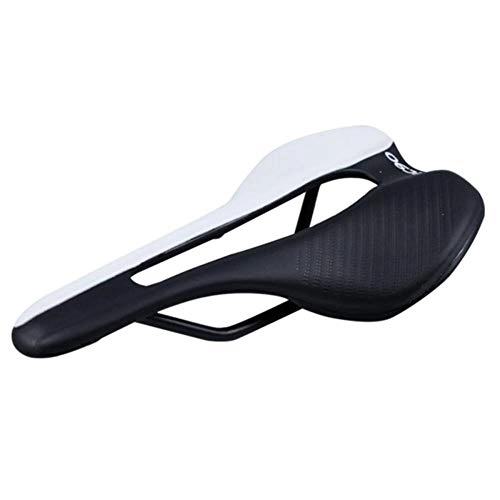 Sièges VTT : ljpxbb Selle De Vélo Confort Route VTT VTT Vélo Selle Coussin De Siège Vélo en Cuir Tapis De Selle, Noir-Blanc