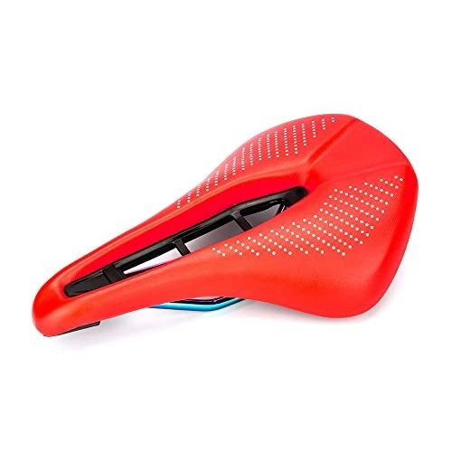 Sièges VTT : LKJYBG Selle de vélo extra douce, large et confortable pour VTT, 3D, respirant, pour homme et femme, rouge