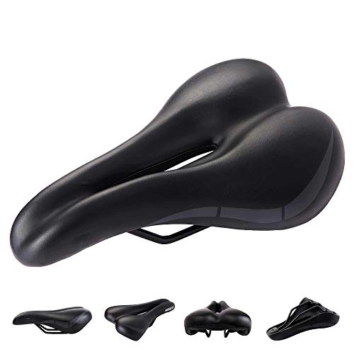 Sièges VTT : LKXZYX Selle de Vélo Ergonomique en Gel, Siège de Bicyclette avec Large Confortables Selle de vélo Souple Hommes Femmes vélo de Montagne siège Large rétro Creux VTT