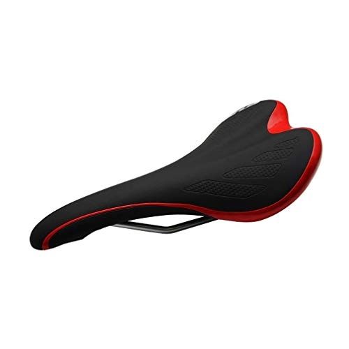 Sièges VTT : LULIJP Accessoires de vélo Microfibre Cuir VTT Mountain Road Selle de vélo Confortable vélo Selle Ergonomique Facile à Installer (Color : Rouge, Size : 1)