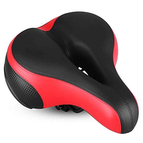 Sièges VTT : LXYSSB Rouge Vélo Selle, VTT Soft Comfort Large Selle de vélo vélo Coussin d'assise pour Le VTT avec feu Route Gel Confort Cyclistes Hybrides