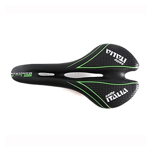 Sièges VTT : MGYXK Siège de vélo Selle de vélo de vélo de VTT Selle à vélo Ultra-léger Ergonomique Confortable Wave Road Selle Selle Selle Vélo Cyclisme Selle à vélo (Color : Black Green)