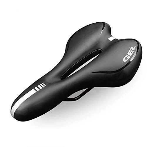 Sièges VTT : MKLI VTT Selles, Confortable Selle de vélo Gel, Gel Selle vélo rembourré étanche Route Selle VTT, vélo de Route et équitation Universal Bike, Black