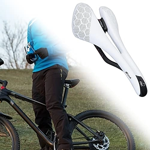 Sièges VTT : Monnadu Siège pour vélo, câble confortable avec haute résistance élastique et imperméable pour siège de vélo, câble facile à installer Selle de vélo Design ergonomique pour vélo Blanc
