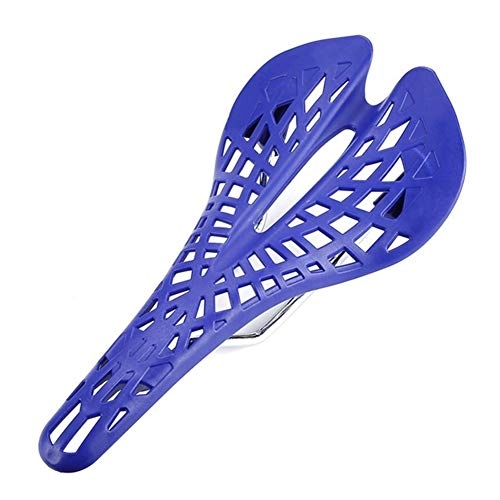 Sièges VTT : N\A Selle de vélo, VTT siège vélo, Super Light en Plastique vélo Selle, VTT Selle 6 Couleurs Respirant PVC Coussin pièces vélo (Couleur : Blue)