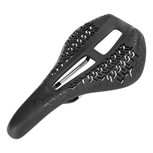 Sièges VTT : NIKOU Selle de vélo de Route, siège de vélo Noir Design Creux rationalisé en métal Durable antidérapant Haute ténacité pour vélo de Montagne de Route