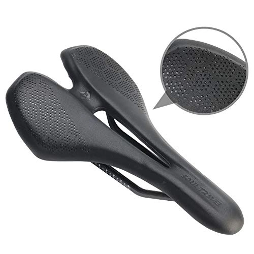 Sièges VTT : NIMYEE Fibre De Carbone Saddles Bike Seat Selle, Coussin Vélo Légère VTT Vélo Siège Selle / Fibre De Carbone Assis Arc / VTT Convient VTT / Route, Noir