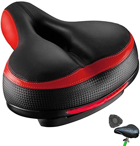 Sièges VTT : OhMyGoods ⭐ Selle de Vélo Confortable et Ergonomique Hommes Femmes, Selle Velo Large Ultra Confort avec Bande Réfléchissante, Siège de Vélo pour Bicyclette / VTT / Vélo de Route / Randonnée