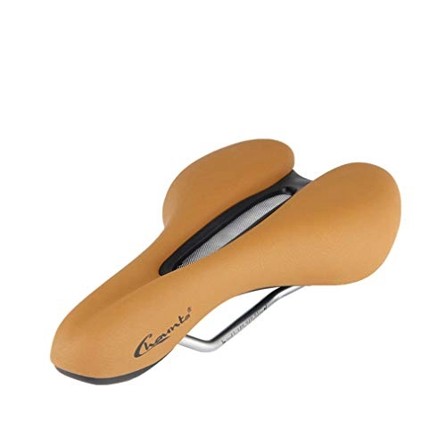 Sièges VTT : OMGPFR Selle de vélo Siège antidérapant Coussin en Gel de silice Respirant Doux Confortable Vélo de Route VTT Selle de vélo Siège pour siège de vélo Accessoires, Marron