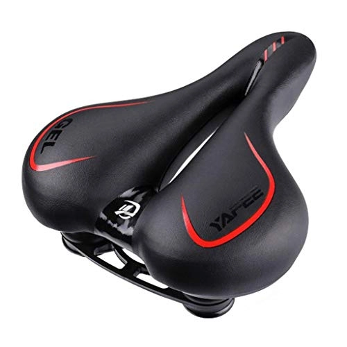 Sièges VTT : QJKai Route VTT Seat, vélo Respirant Coussin Assise Large éponge rembourré siège de vélo Confortable avec Bande réfléchissante pour Hommes Femmes Fit VTT, la Plupart des vélos