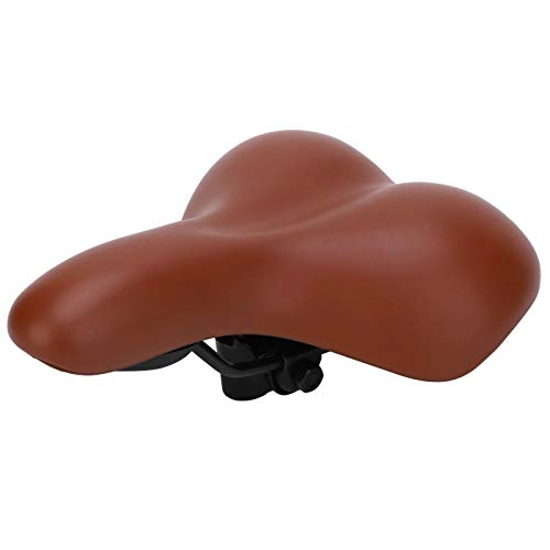 Sièges VTT : Qqmora Coussin de Selle de vélo en Cuir PU siège de Selle de vélo de Montagne équitation en Plein air pour vélo de Route / VTT(Brown)