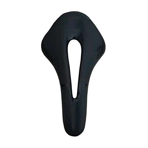 Sièges VTT : QSCTYG Selle De VéLo Full Carbon Selle vélo de Course Seat Vague Route Selle Homme sans Vélo Seat Mat vélo Pièces de Rechange Selle VTT (Color : Black Logo)