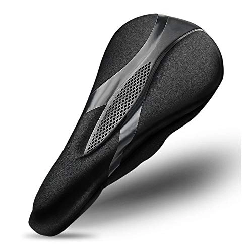 Sièges VTT : quipement Vlo Mountain Bike Silicone Sleeve Saddle Road Housse de coussin pais d'quitation Accessoires quipement creux Mesh Coussin tanche Vlo Equitation ( Couleur : Noir , Taille : Universal )