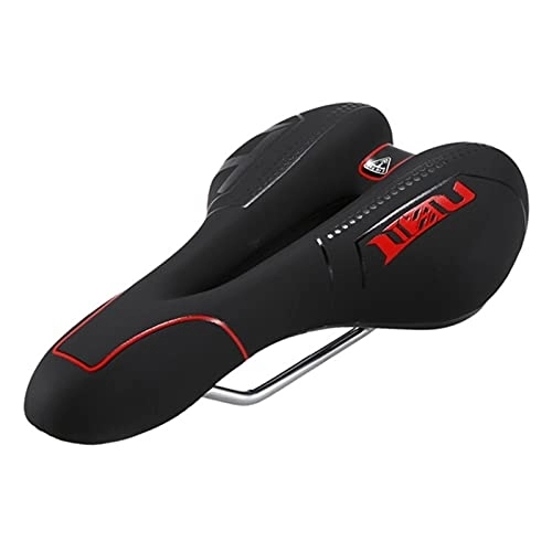 Sièges VTT : QUQU siège de vélo Selle à vélo Doux Confortable Coussin Respirant de la Selle de vélo de Montagne VTT Selle à vélo de vélo en Silicone (Color : Red)