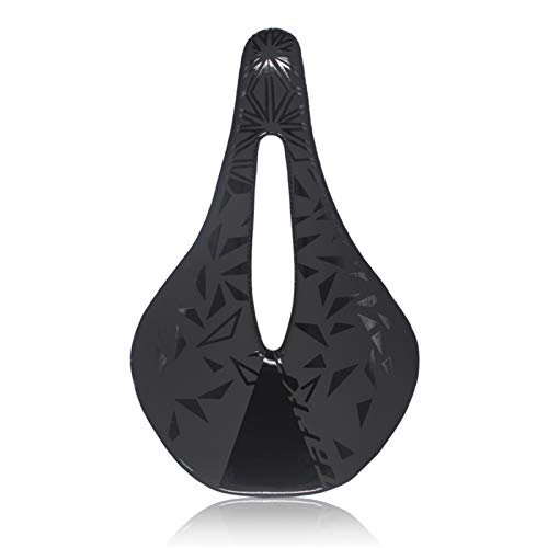 Sièges VTT : QXLG Facile à Installer Selle de vélo de Carbone + Cuir vélo VTT selles de vélo Saddle de Course PU Soft Soft Cushionboycle Selle de Carbone Haute qualité et Durable (Color : Black 143mm)