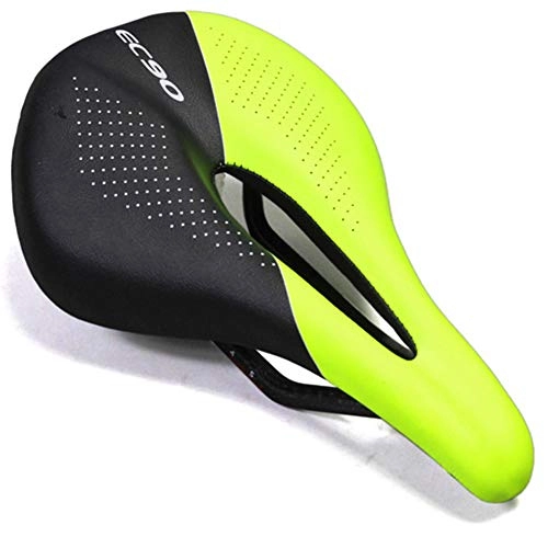 Sièges VTT : Ronshin Cycling For Mountain Bike Hollow-out Design Full Carbon Fibre Leather Breathable Seat Cushion dark green 240-143MM
