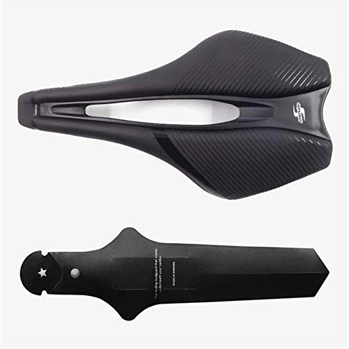 Sièges VTT : SAIYI Coussin de siège Souple Respirant en PU, Selle de siège de vélo léger VTT Route Selle de Course de vélo de Montagne (Color : Black 1 with Fender)