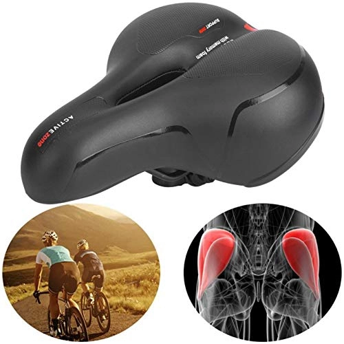 Sièges VTT : SALUTUYA Selle de vélo de Route Selle de vélo de Montagne Respirante, pour VTT(Red)