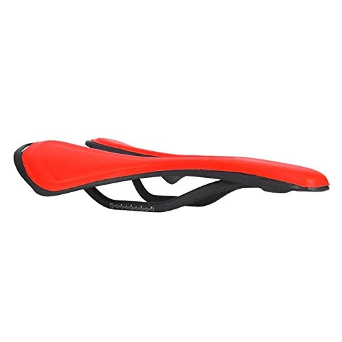 Sièges VTT : SALUTUYA Selle de vélo de Route Selle de vélo Matte 3K, pour VTT(Red)