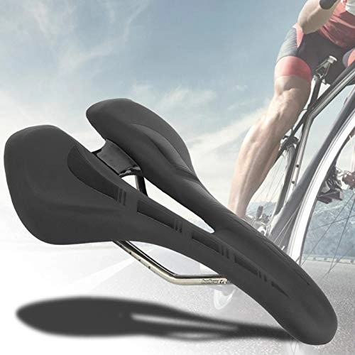 Sièges VTT : SALUTUYA Siège de Selle de vélo Accessoire de vélo siège de vélo Coussin EVA Souple siège de Selle Creux, pour vélo de Route, VTT(Black)