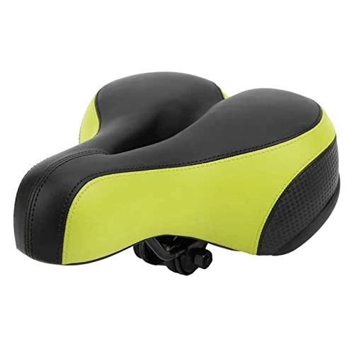 Sièges VTT : SAXTZDS KAIX Shop Bicycle Saddle vélo de Montagne Selle de vélo de Microfibre Confortable (Color : Black Green)
