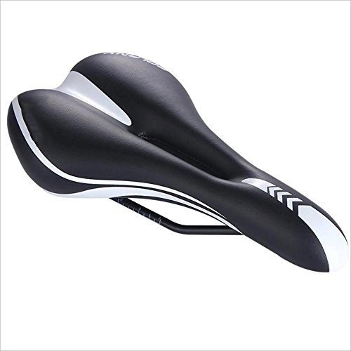 Sièges VTT : Seat vélo Doux et confortable creux respirant, absorbant les chocs et Coussin Wearable for hommes et femmes - Montagne silicone vélo Selle vélos Equitation Équipement Vélo ( Color : White )