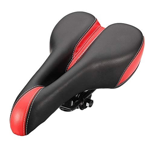 Sièges VTT : Seat vélo VTT Vélo Route Creux Selle Souple Bouncy Confort Faire du vélo Pad Coussin de siège Faire du vélo Spinning (Color : Red, Size : One Size)